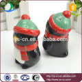 Cute holiday ceramic penguins salt and pepper shaker set